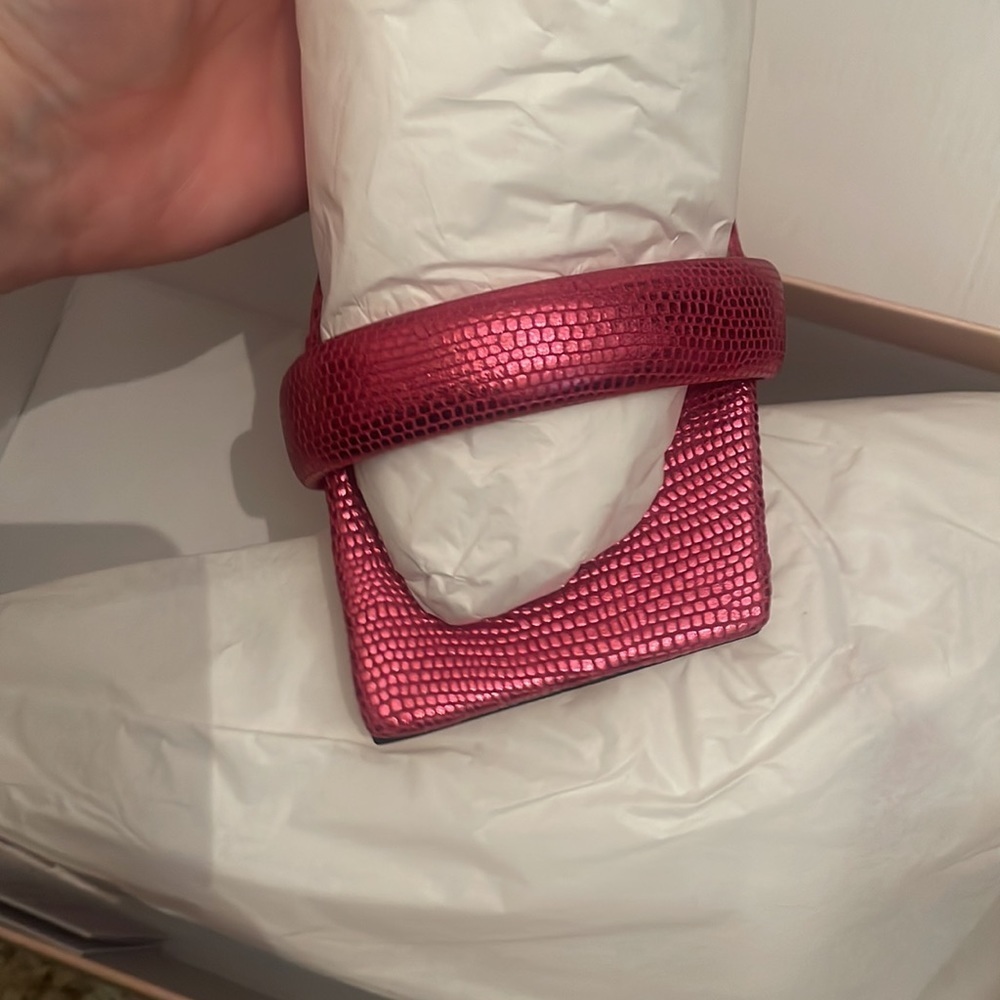Vicenza for Anthropologie Strappy Metallic heels Pink New sandal size 38EU 7.5US - Picture 7 of 8
